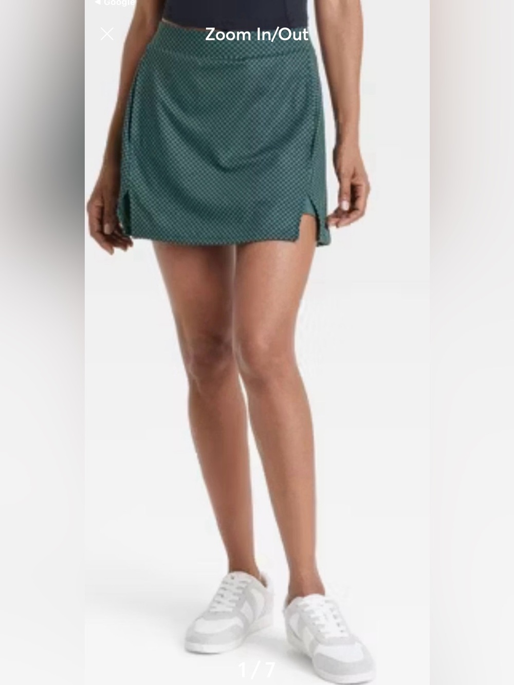 all in motion 2X NEW Teal Mini Skort with Front Slits & Pockets